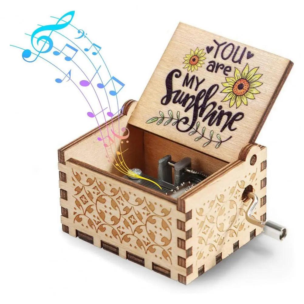 Wooden Hand Crank Music Box - Lucentra Store