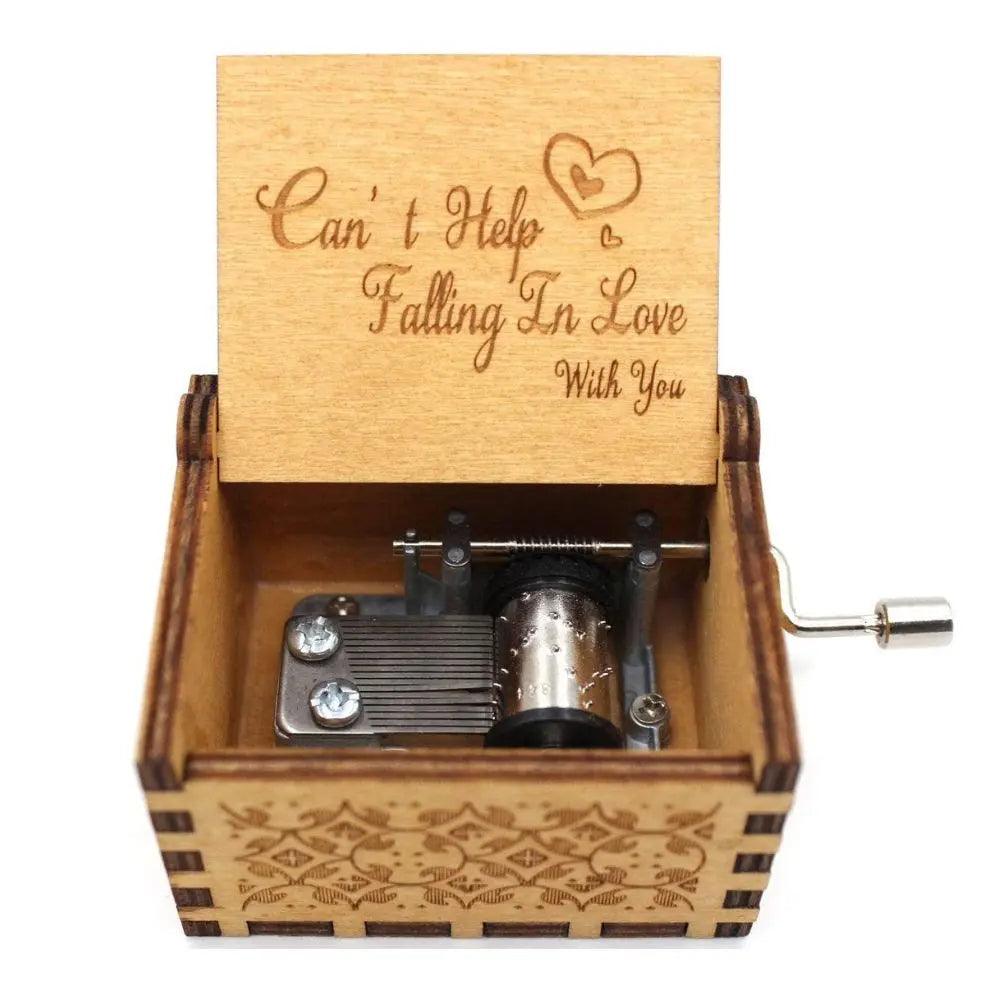 Wooden Hand Crank Music Box - Lucentra Store