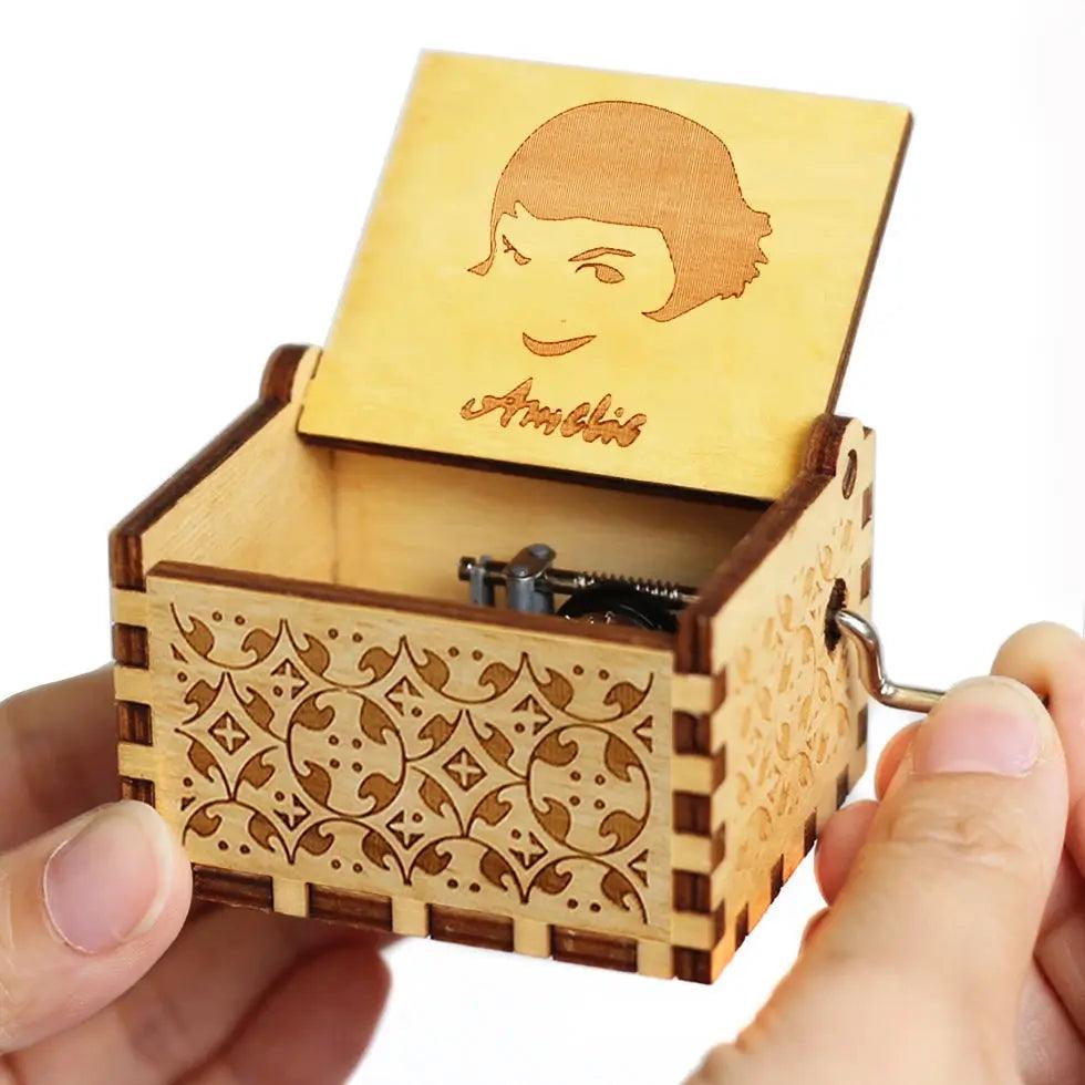 Wooden Hand Crank Music Box - Lucentra Store