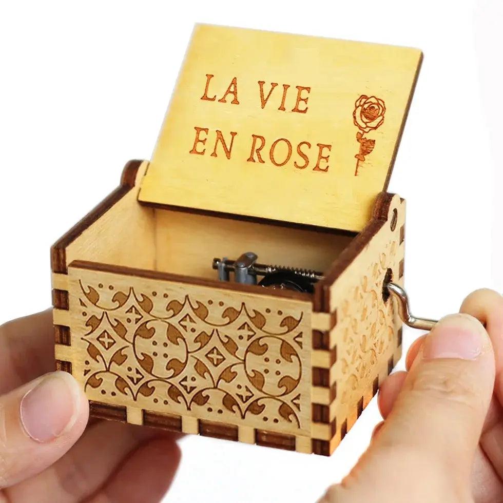 Wooden Hand Crank Music Box - Lucentra Store