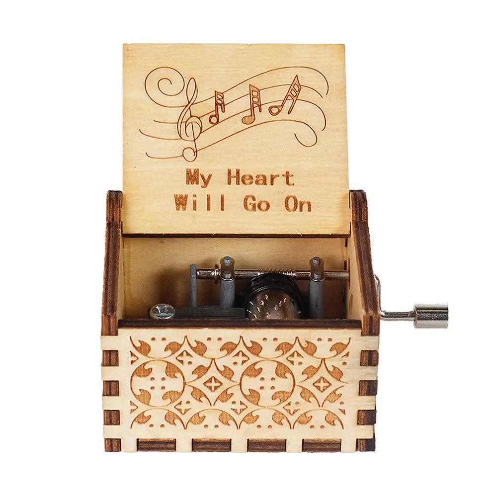 Wooden Hand Crank Music Box - Lucentra Store