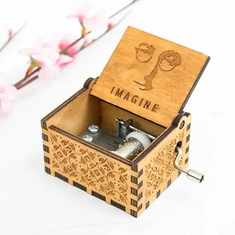 Wooden Hand Crank Music Box - Lucentra Store