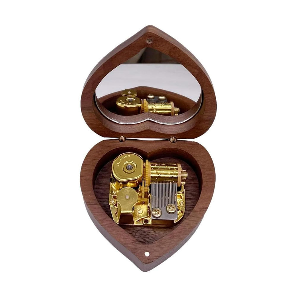 Heart Shape with Mirror Music Box