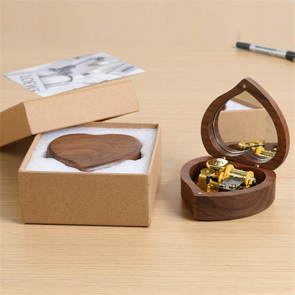 Heart Shape with Mirror Music Box